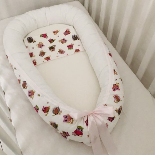 Babynest rosa uggla