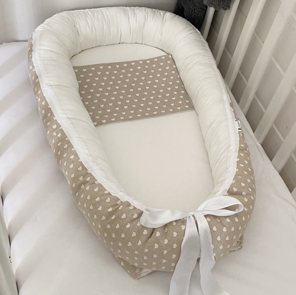 Babynest beige hjärta